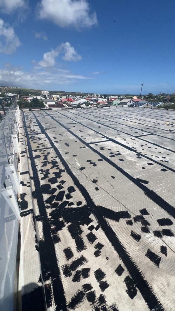 Toit terrasse pendant étanchéité avec résine